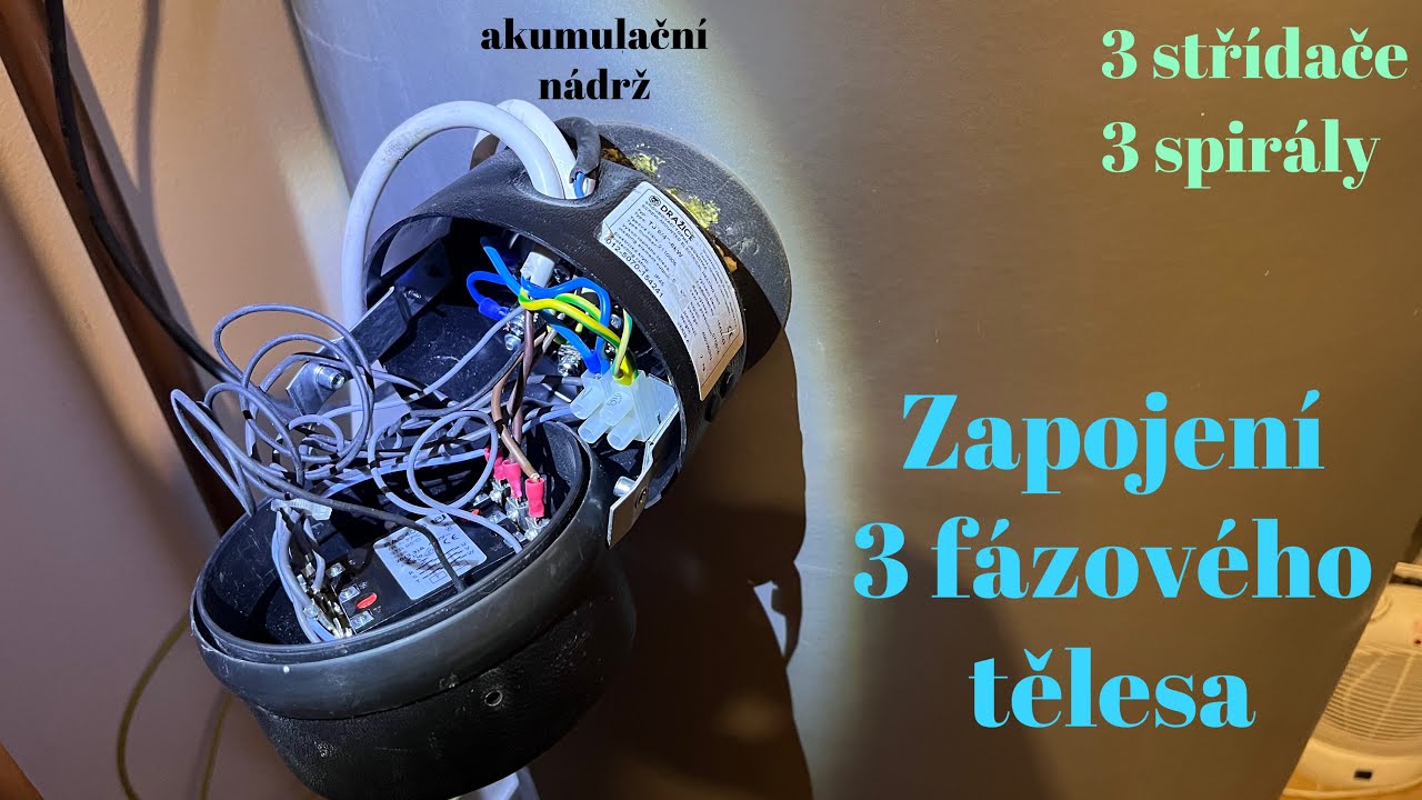 Třífázové topné těleso Dražice zapojené na 3 FVE