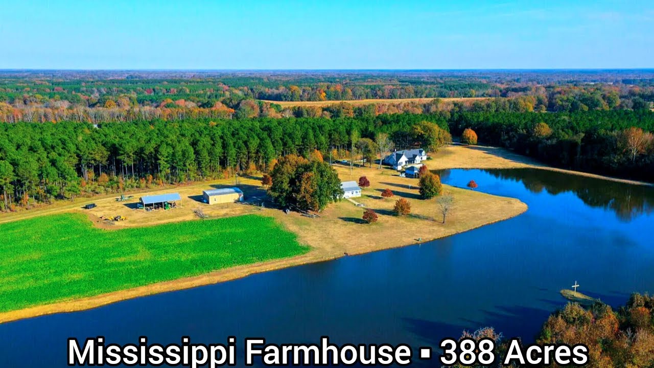 Mississippi Farmhouse For Sale | 388 Acres | Private Lake | Mississippi Land For Sale With Wildlife