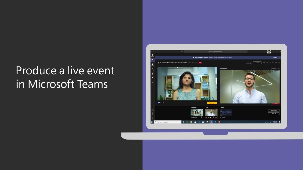 How to produce a live event in Microsoft Teams