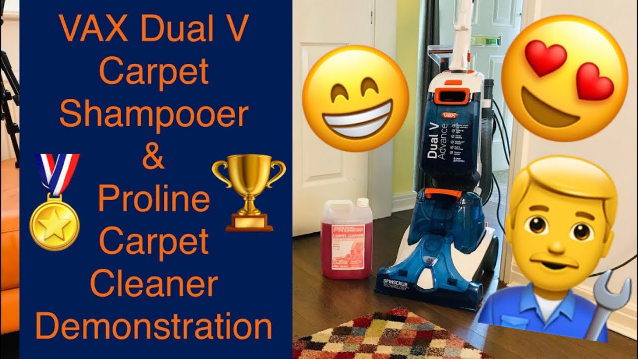 VAX Dual V Carpet Shampooer & Proline Carpet Cleaner Demonstration