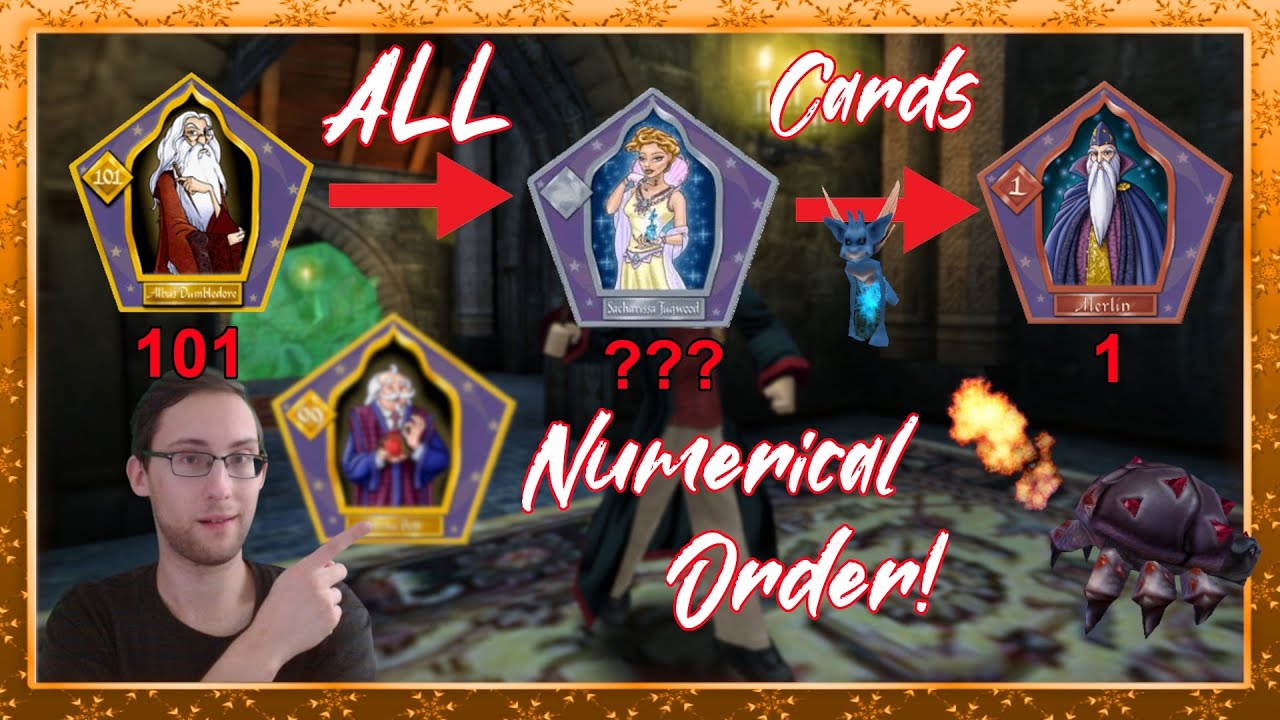We collected ALL Wizard Cards in Harry Potter 2 (PC) BUT in REVERSED NUMERICAL Order!