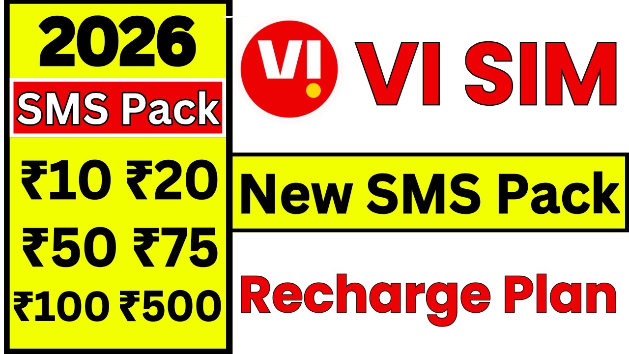 Vi SMS Pack recharge Plan 2026🔥| Vi New SMS recharge plan | Vodafone Idea ka SMS recharge plan