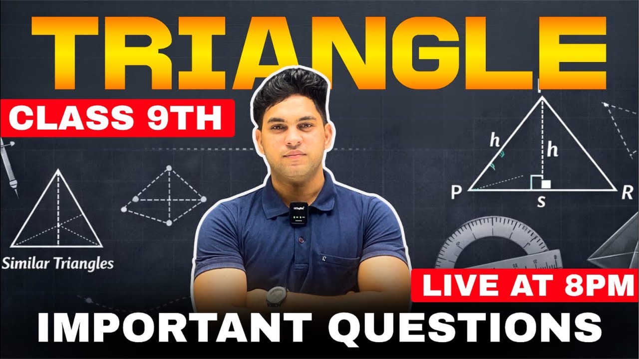 CH-7 TRIANGLE 🥳| CLASS :-9TH | MOST IMPORTANT QUESTION 🔥| BY VIVEK SIR