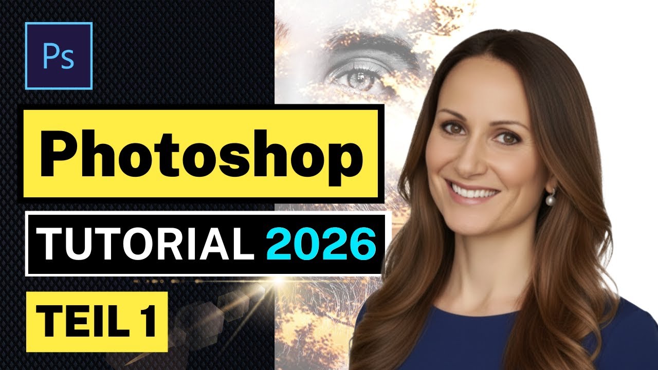 Adobe Photoshop 2024 Grundkurs für Anfänger Tutorial (Deutsch)