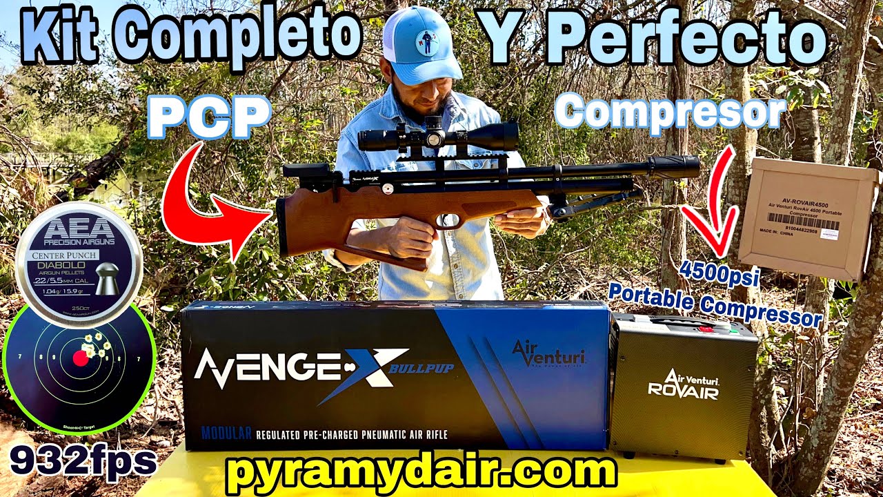 Air Venturi Avenge-X BullPup .22 Y Air Venturi RovAir Portable Compressor(Buen Kit #pcpairrifle