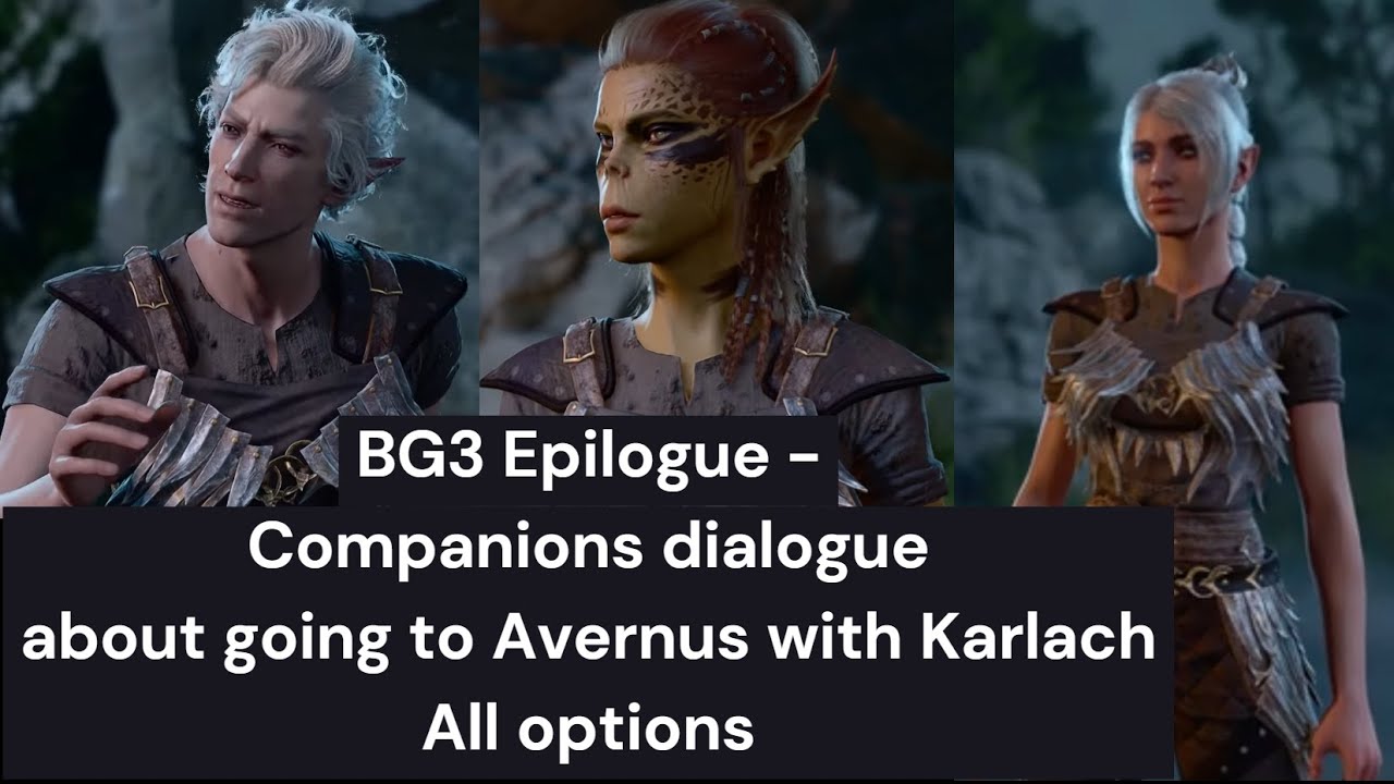 BG3 Epilogue - Companions dialogue about going to Avernus with Karlach - All options
