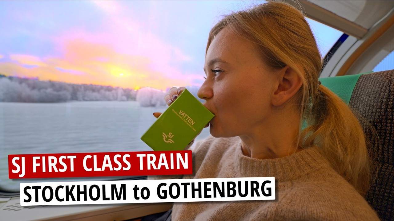 Sweden's FIRST CLASS Train Experience... Stockholm to Gothenburg | SJ Trains