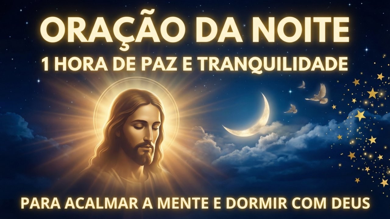 ORAÇÃO DA NOITE: 1 HORA DE PAZ E TRANQUILIDADE PARA ACALMAR A MENTE E DORMIR COM DEUS