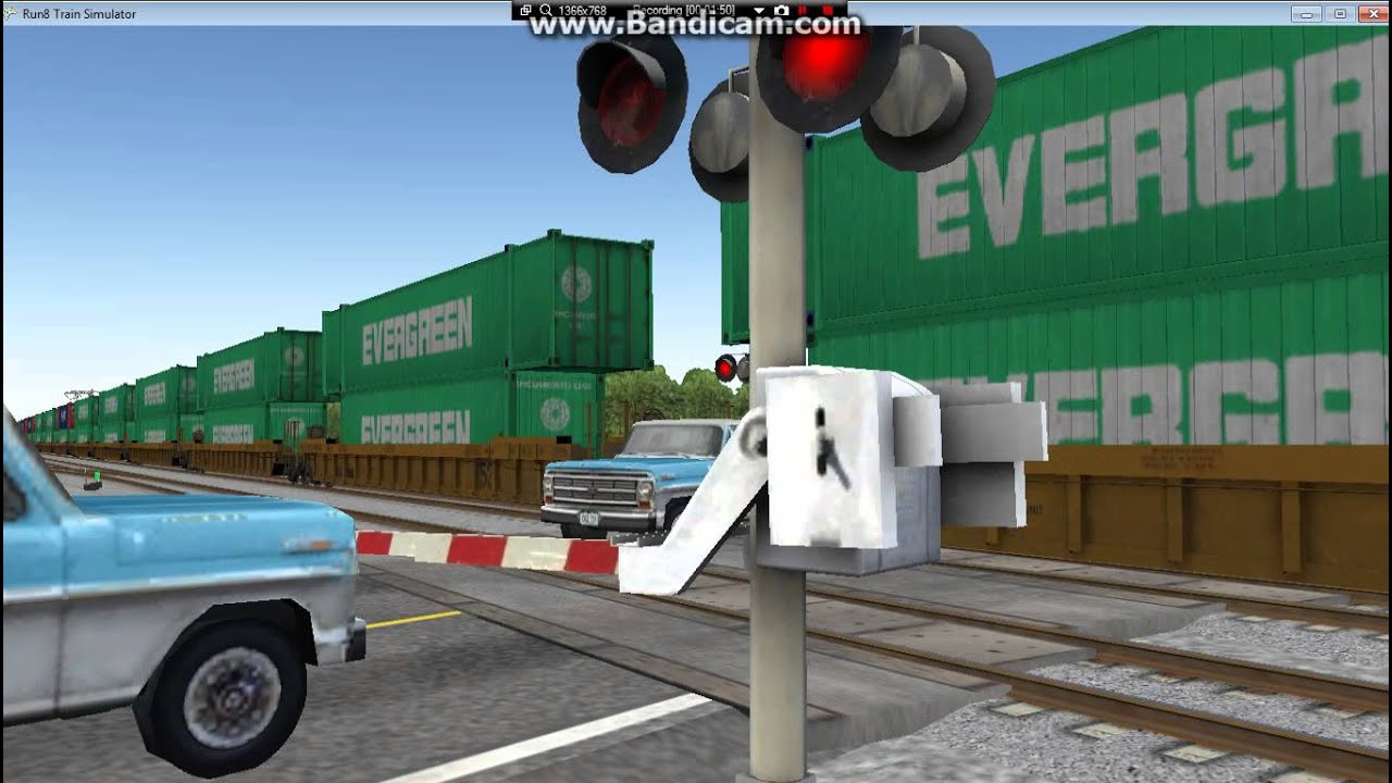 UP Crate Train Passing Country Crossing In Run8