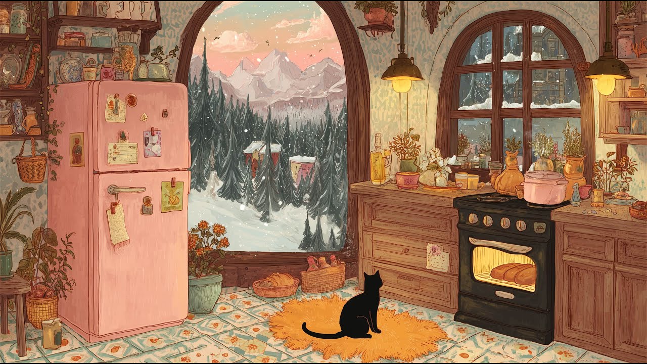 Relaxing Vintage Music in a Cozy Cottage Kitchen ✨ | Dreamy Morning Vibes