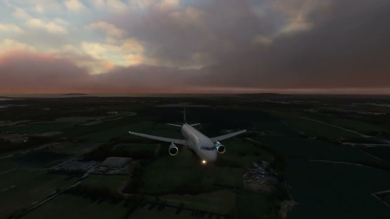 Insane Crosswind Landing in Dublin – A320 MSFS2020 Approach with ATC