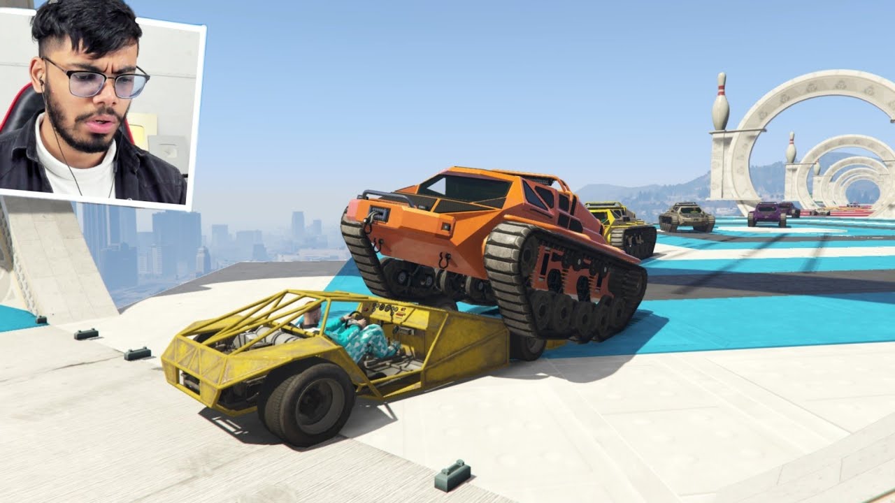 Cars Vs Cars Challenge Only 100.100% Pro Players Can Win This Race in GTA 5!