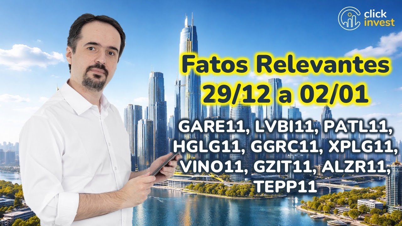 Fatos Relevantes dos FIIs - 29/12 a 02/01