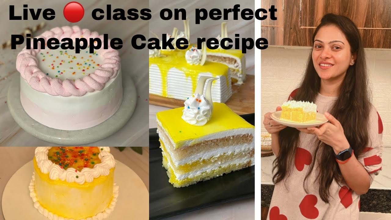 Live 🔴class on pineapple cake #shorts #live #ytshorts #cake