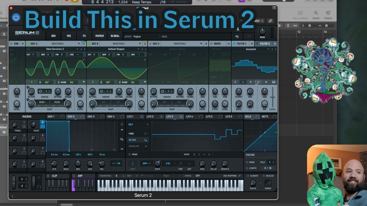 Sound Design: Sequence from Random Harmonics in Serum 2