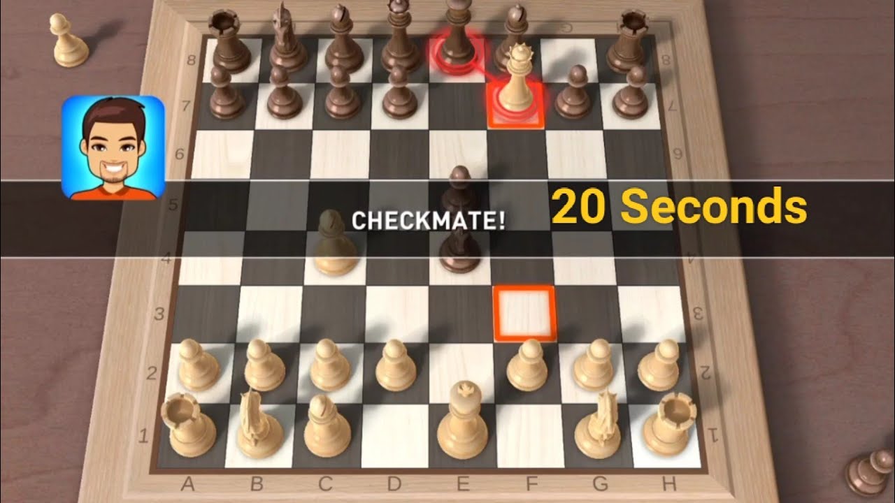 Checkmate In 20 Seconds | Real Chess 3d | Fastest | Chess Game |