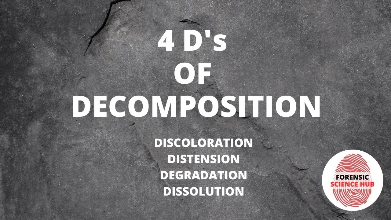 4 D's of decomposition Discoloration | Distension | Degradation Dissolution | Forensic medicine