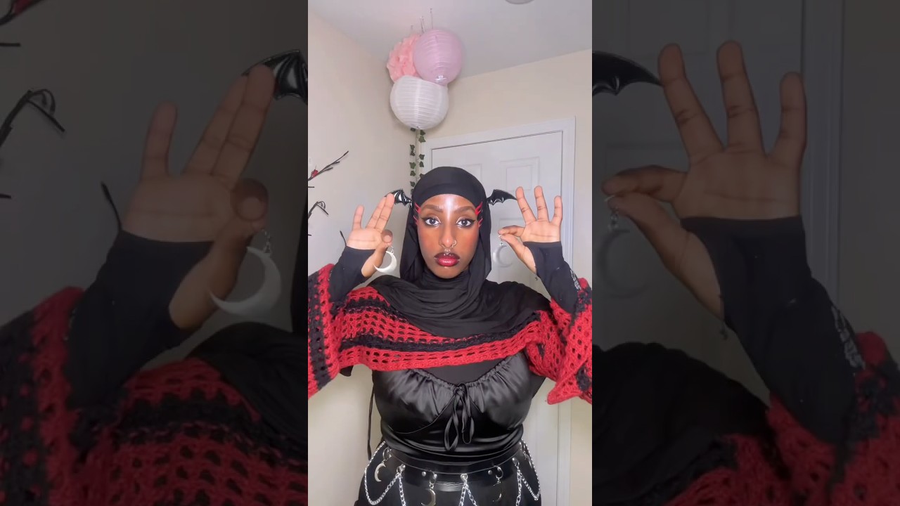 Gothic hijabi outfit #fashion #gothic #goth #grwm #ootd #ootdinspo #alternative #modestfashion #grwm