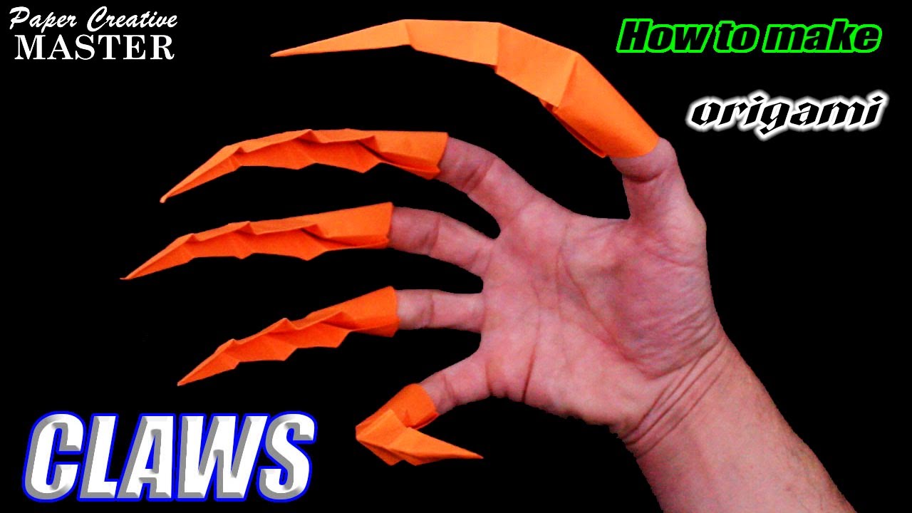 How to make claws out of paper. The claws of the monster