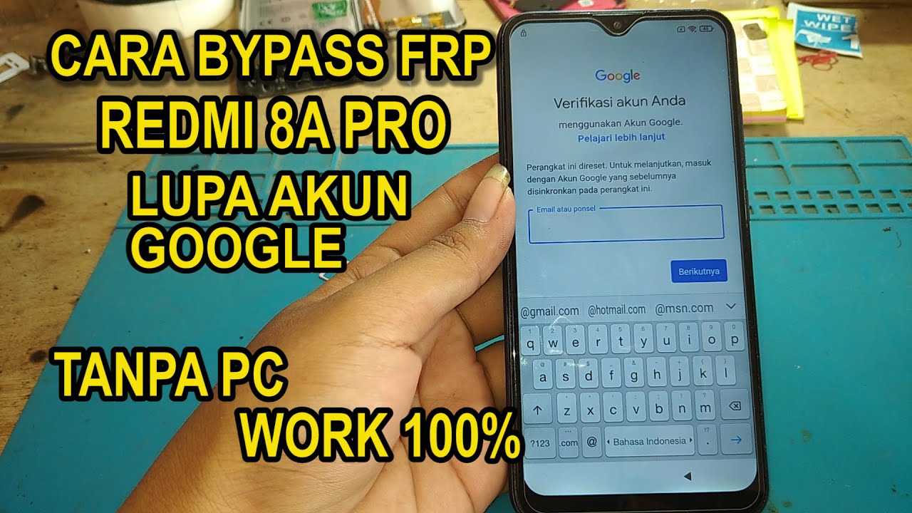 Cara Cepat Bypass Frp Akun Google REDMI 8A PRO Terbaru