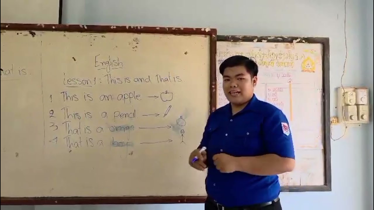 ສາທິດການສອນພາສາອັງກິດໃນຫົວຂໍ້ This is and That is  ນີ້ແມ່ນແລະນັ້ນແມ່ນ.                     