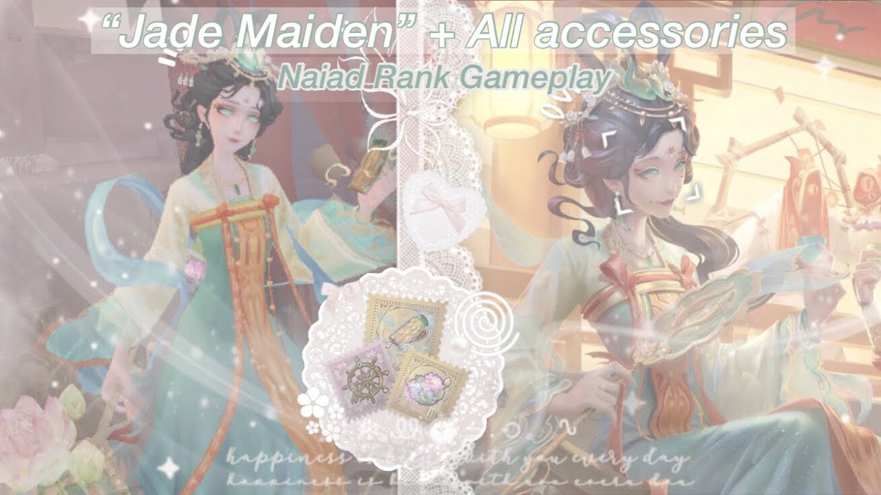Identity V|FINALLY GOT JADE MAIDEN !| Naiad “Jade Maiden” + All accessories Rank Gameplay⋆｡𖦹 ˚ 𓇼 ˚｡⋆
