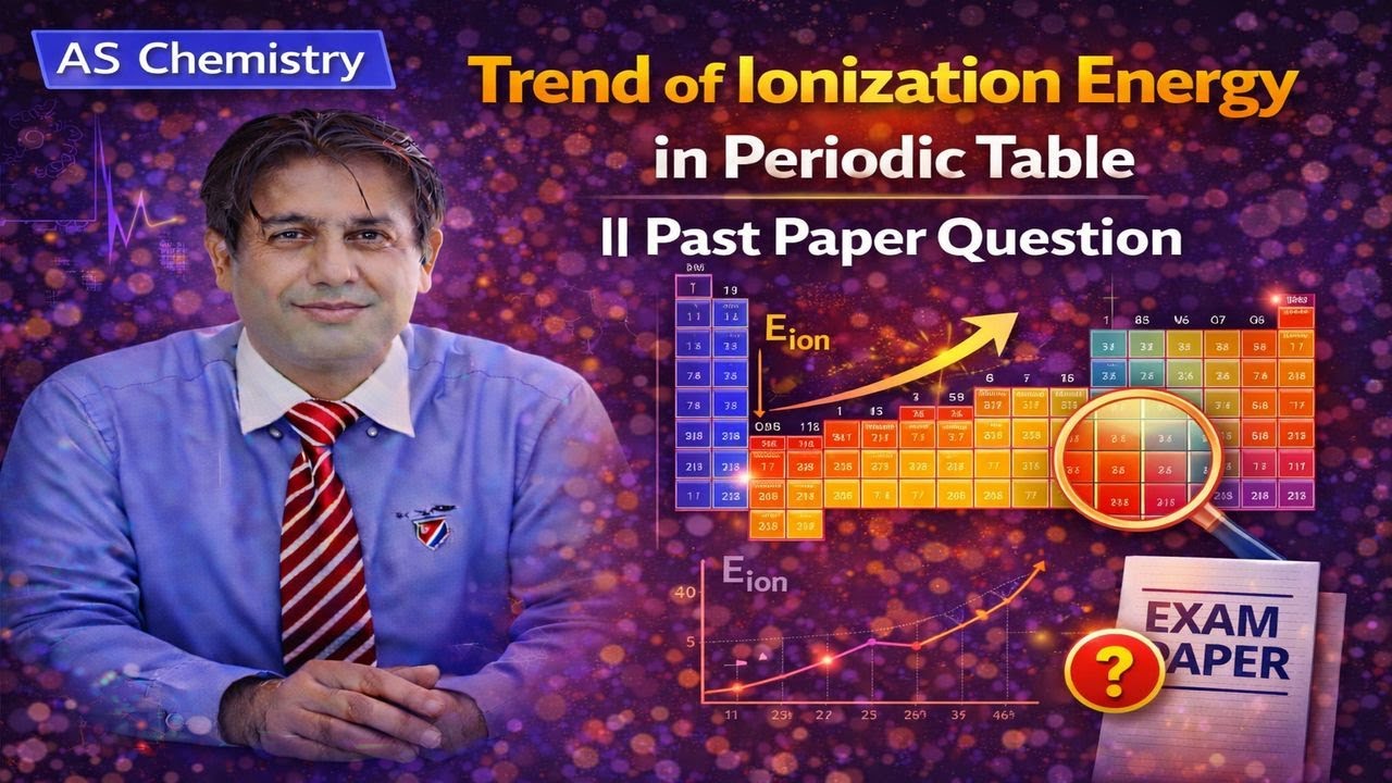Trend of Ionization Energy in Periodic Table || Lecture 7 Past Paper Question