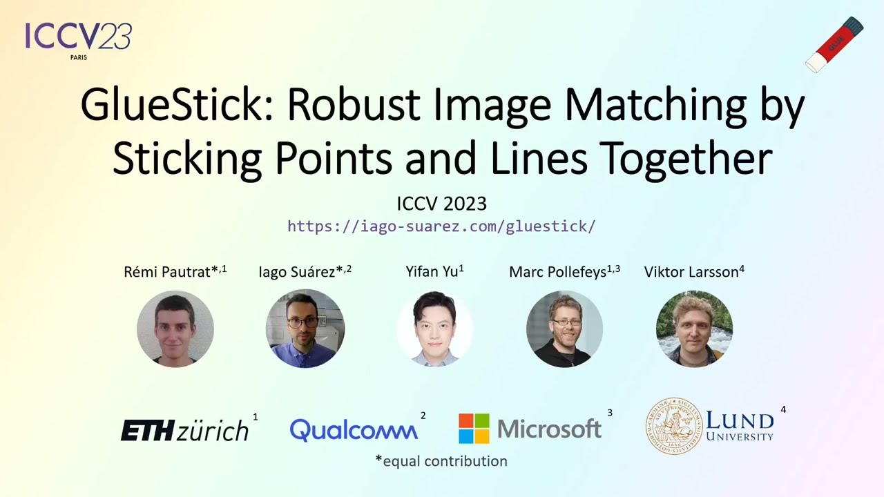 [ICCV 2023] GlueStick: Robust Image Matching by Sticking Points and Lines Together🖼️💥🖼️