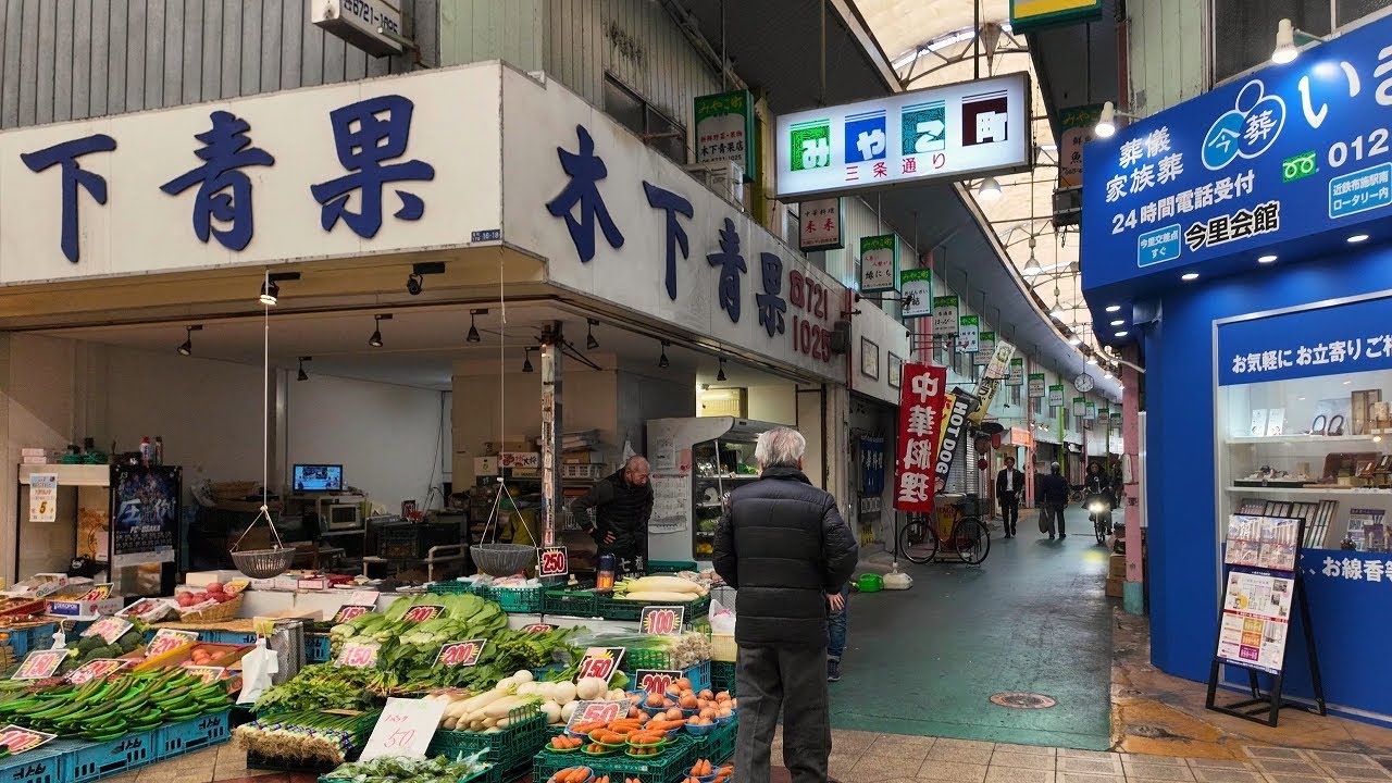 布施駅南側の商店街を散歩【4K大阪街歩き】Japan Osaka 4K walking tour/South side of Fuse Station