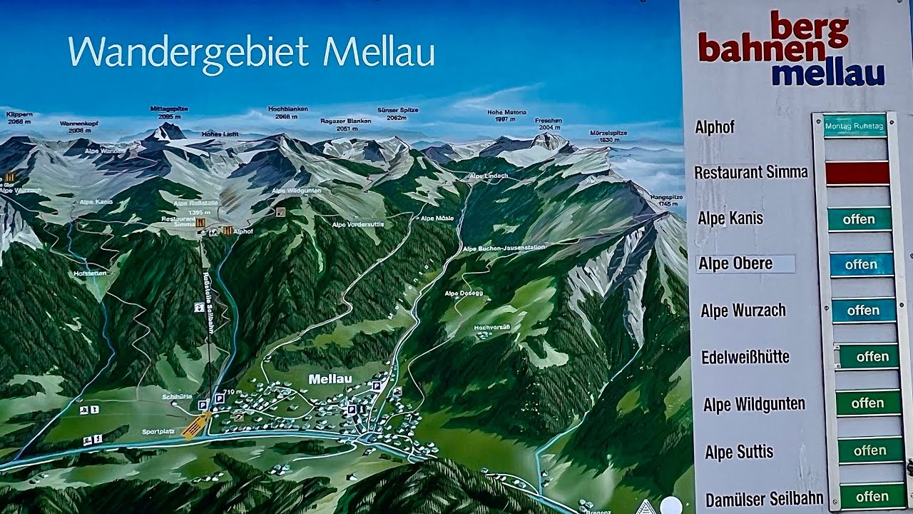 Raus in die Natur: ein Bergfahrt mit Mellaubahn im Skigebiet - Bregenzerwald Österreich