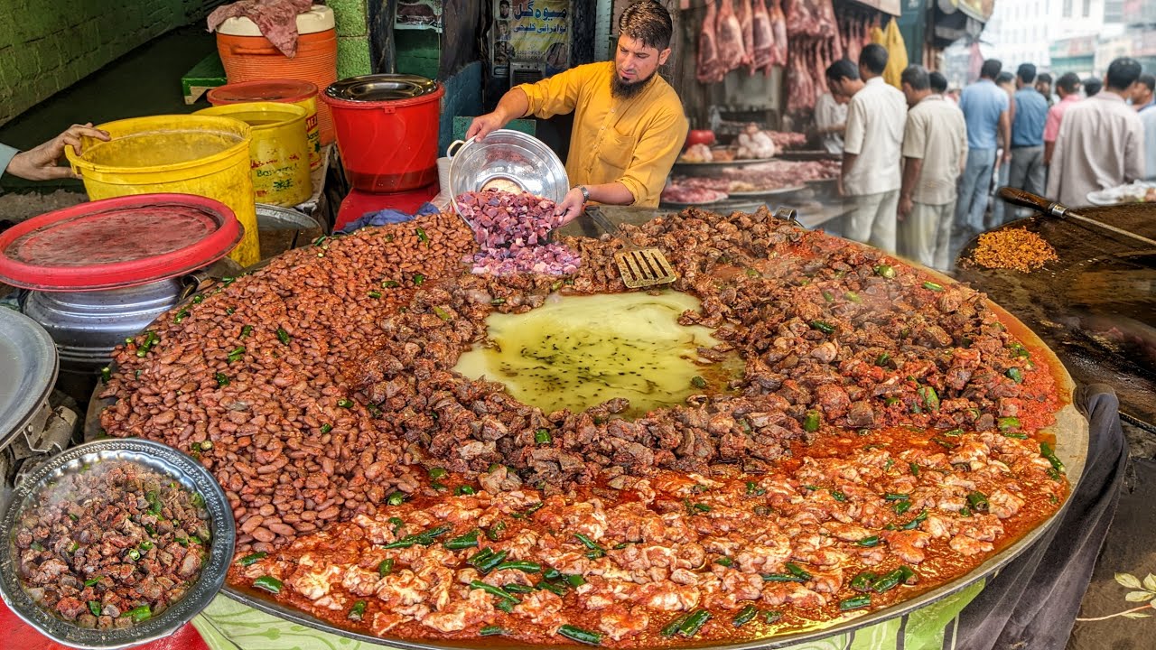 BIGGEST GIANT SIZE TAWA KALEJI FRY RECIPE 😱 | MUTTON LIVER FRIED RECIPE | PESHAWAR STREET FOOD