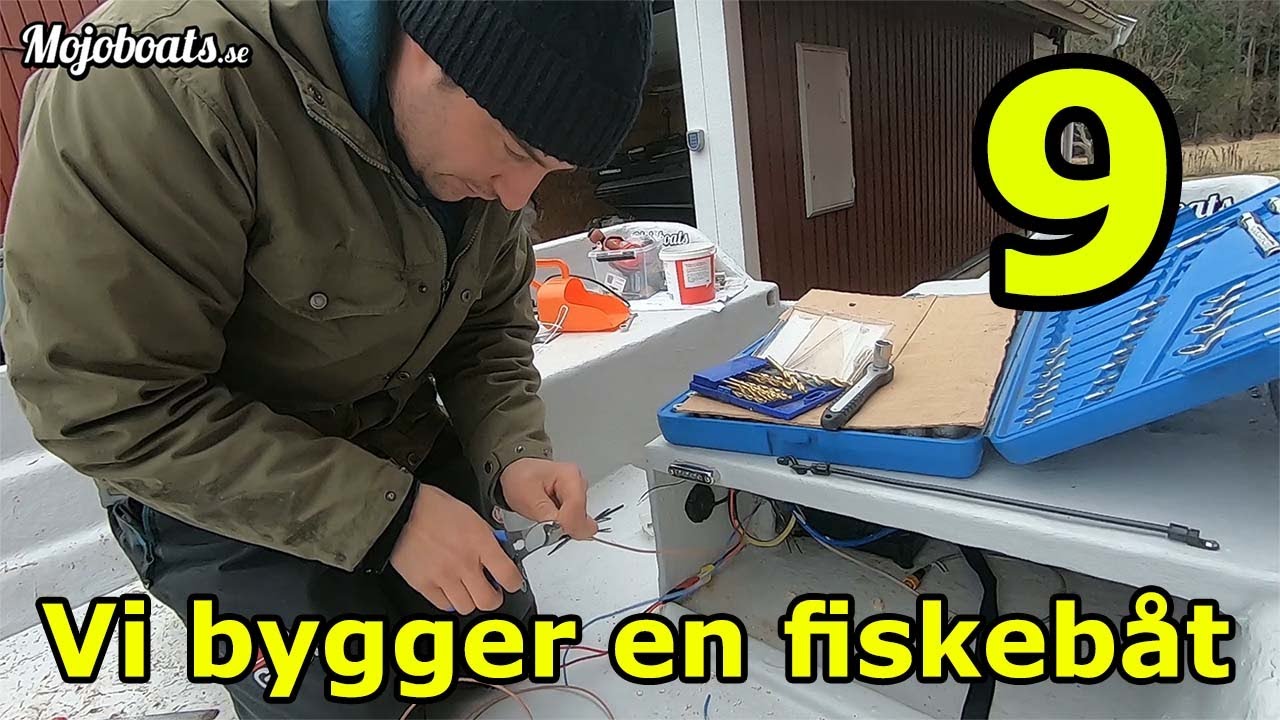 Vi bygger en fiskebåt (Crescent 425) - Del 9 (elsystem / LED-ljus)