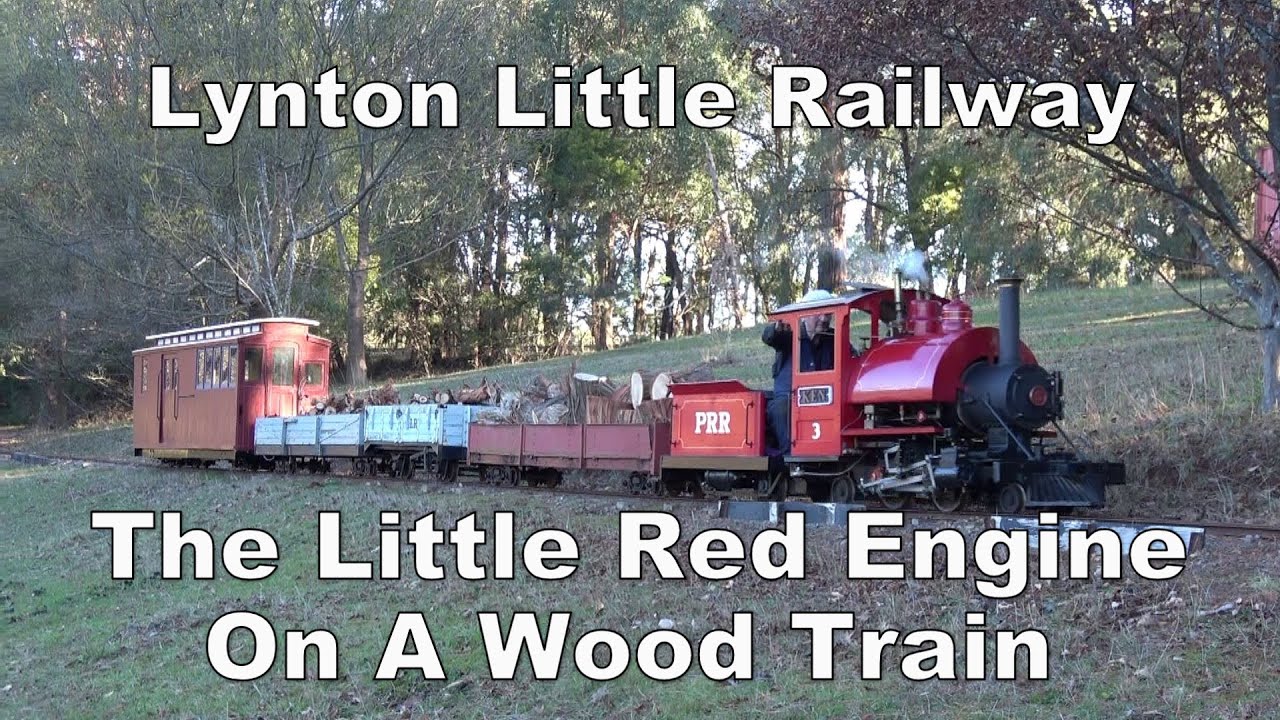 Little Red Engine On A Wood Train