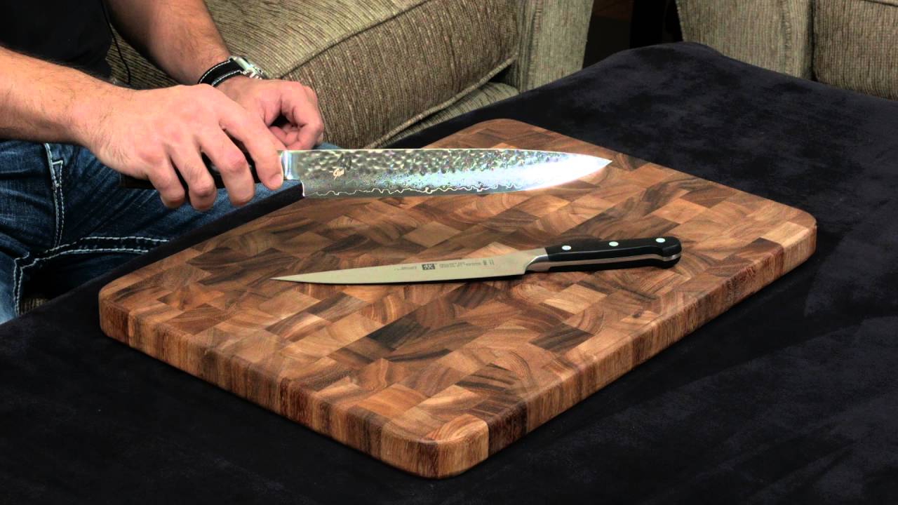 Shun Premier vs Zwilling Pro &mdash; Slicing Knife.