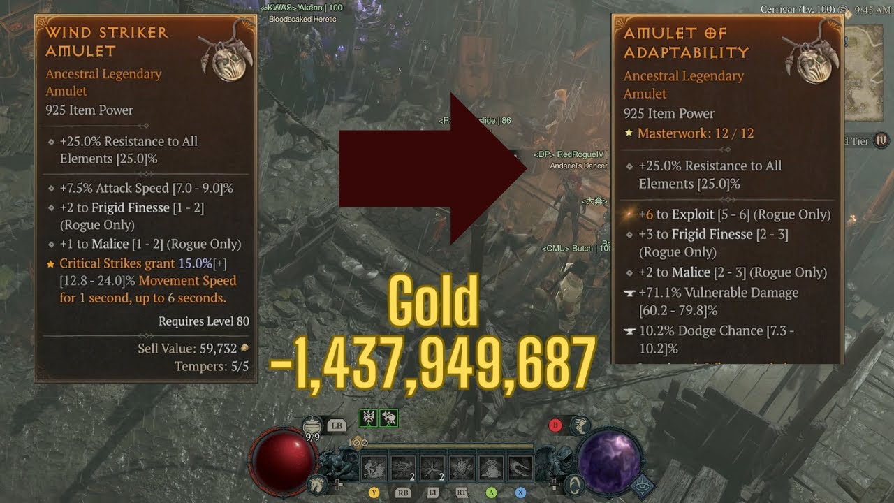 (Diablo IV) Rogue Amulet Crafting - Season 4