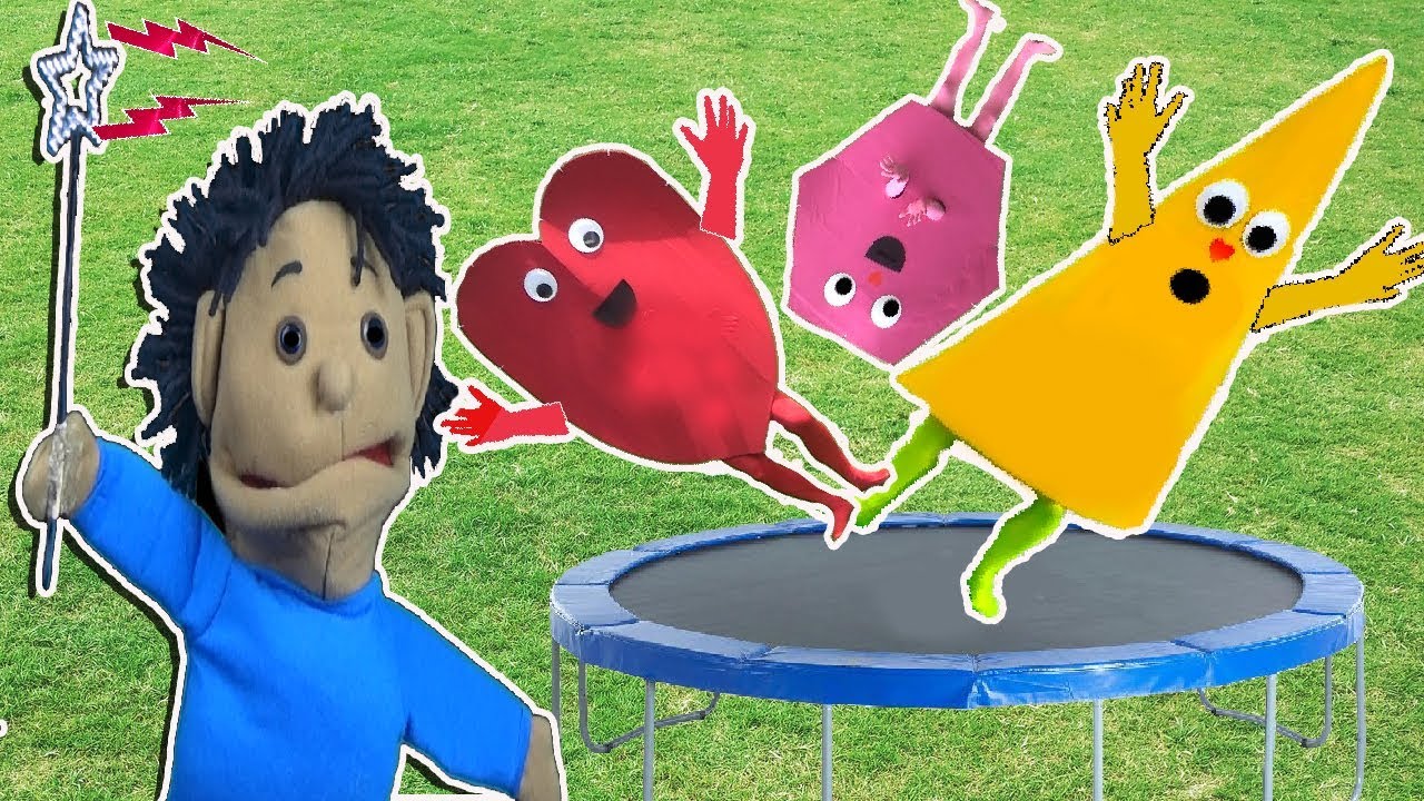 The Shapes  | VIVASHAPES  | The Crazy Trampoline  | Shapes In Real life.Video for kids