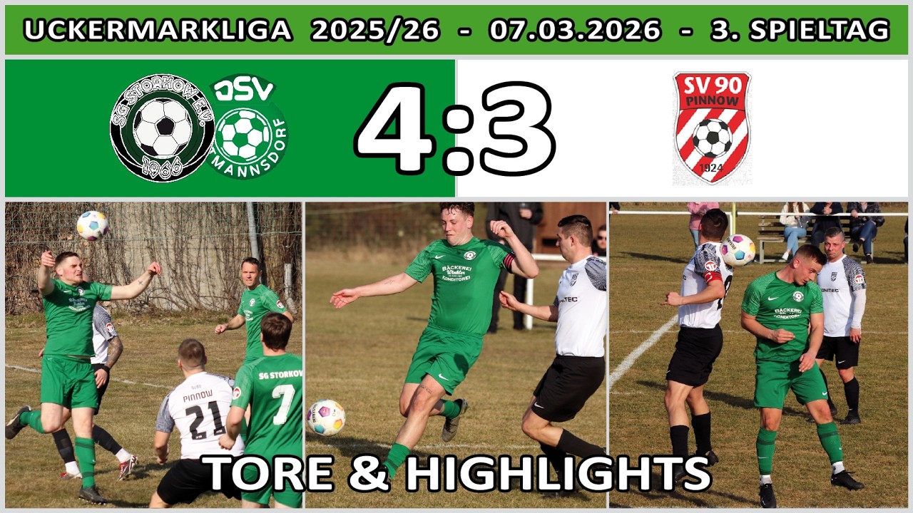 STORKOW/VIETMANNSDORF - SV 90 PINNOW 4:3 - Tore & Highlights [UM-Liga 2025/26 - 3. Spieltag]