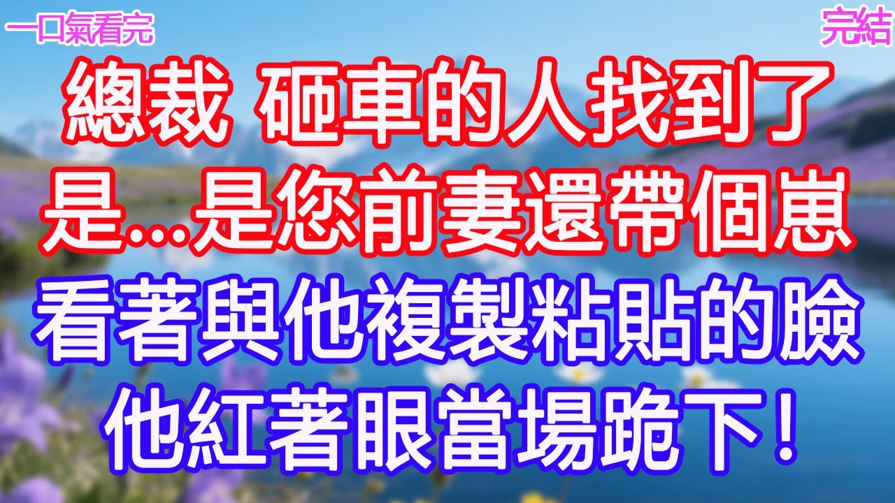 「總裁，砸車的人找到了」「是…是您前妻還帶個崽」看著與他複製粘貼的臉，他紅著眼當場跪下！ #甜寵文 #愛情 #爽文 #故事分享#為人處世 #正能量 #故事分享 #生活經驗 #情感