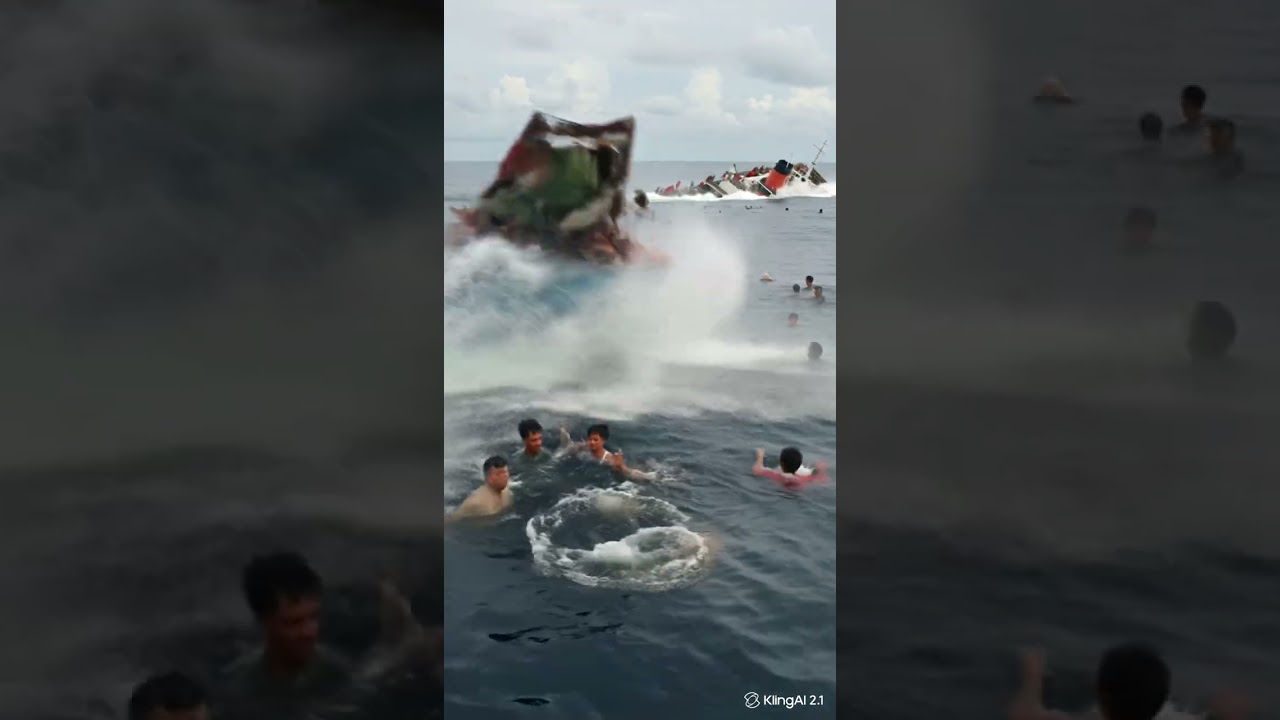 Terrifying Shipwreck in the Middle of the Ocean #shipwreck #ferrydisaster #seasurvival #shorts