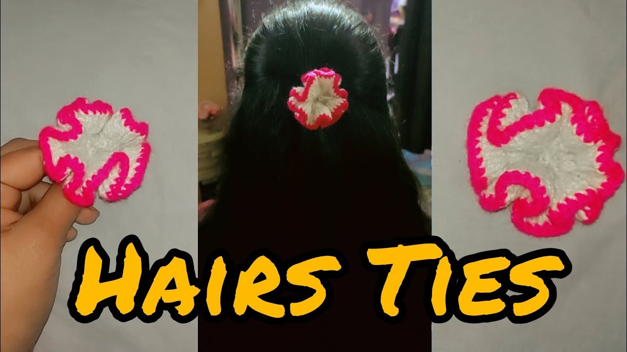 How to make crochet Hairs Ties 🌺