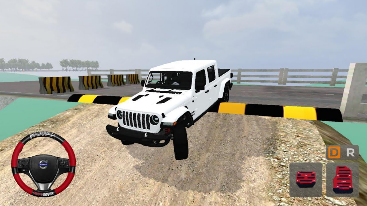 Jeep Gladiator Mod Bussid | Indian Traffic Off-road Speed Breaker 😱 | Bus Simulator Indonesia 