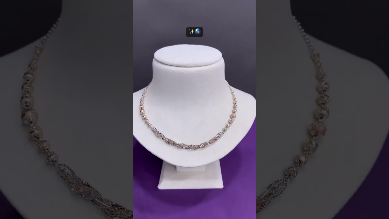 new latest simple daily use rose gold chain design 