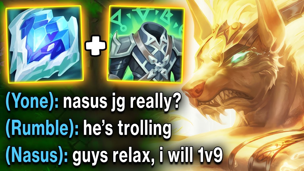My team said I was trolling for picking Nasus Jungle in Masters... so I carried them all