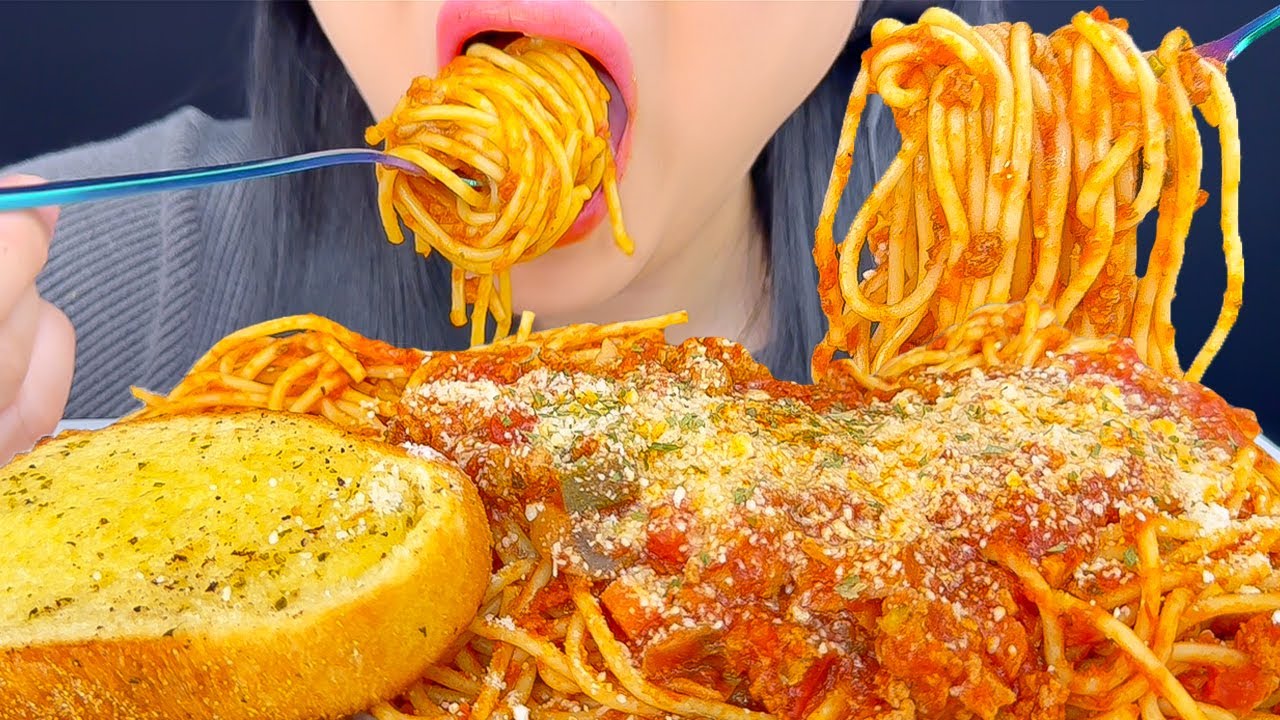 ASMR SPAGHETTI PASTA (Food Sounds)
