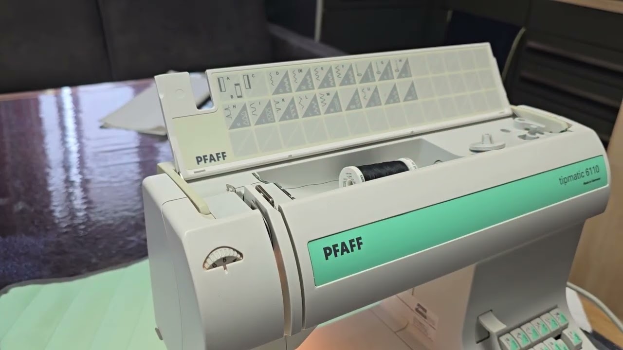 How to Thread Pfaff Tipmatic 6110. Anleitung Einfädeln. Пошаговая заправка нити в машинке.