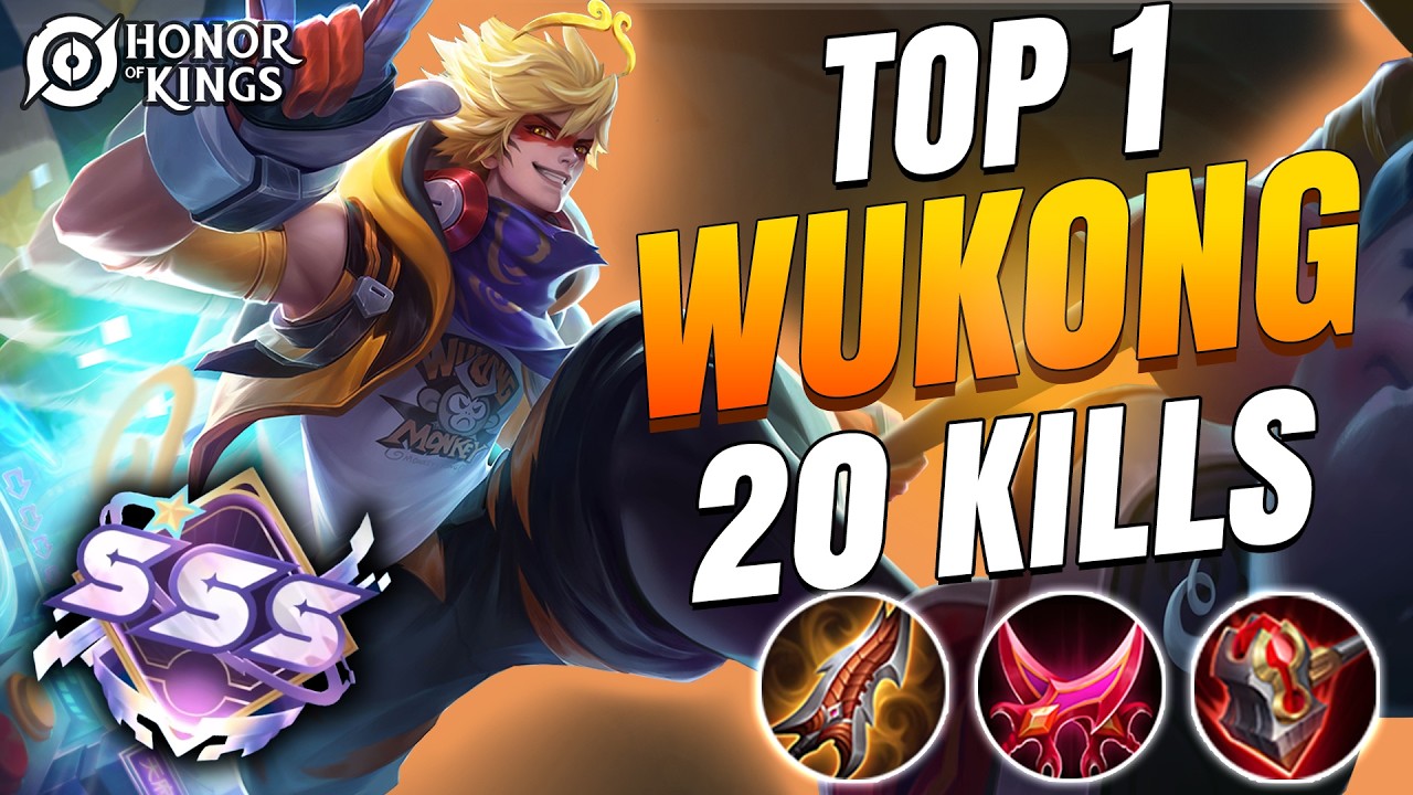 TOP 1 WUKONG 🐒 UNSTOPPABLE IN HIGH RANK!! | Honor of Kings