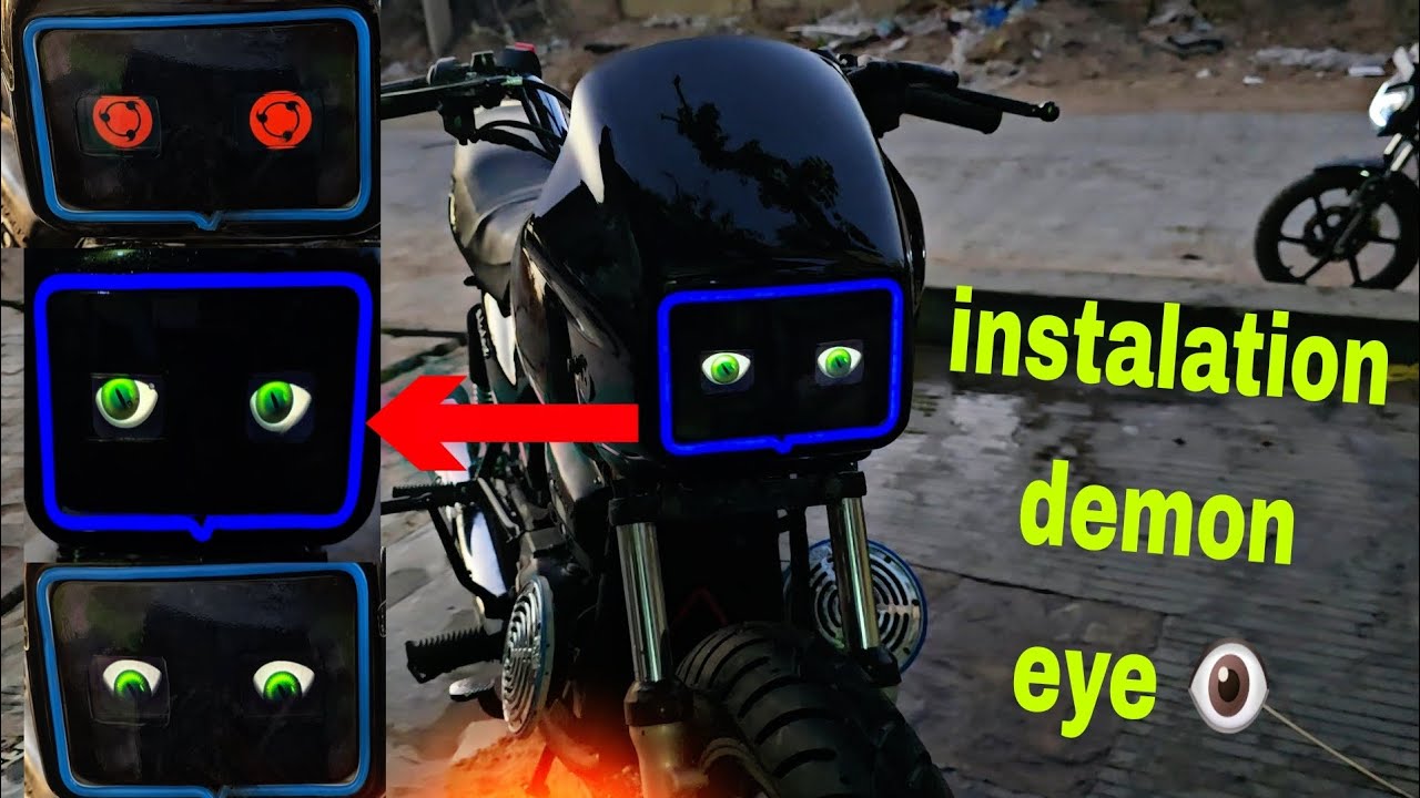 Splendor bike eye light 7 colour install