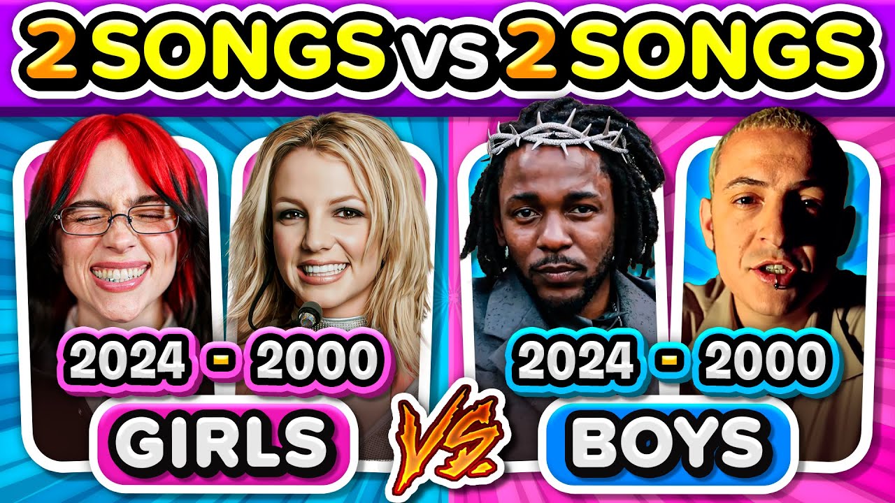 🩷GIRLS vs BOYS🩵: SAVE 2 SONGS PER YEAR (2024 - 2000) | Music Quiz