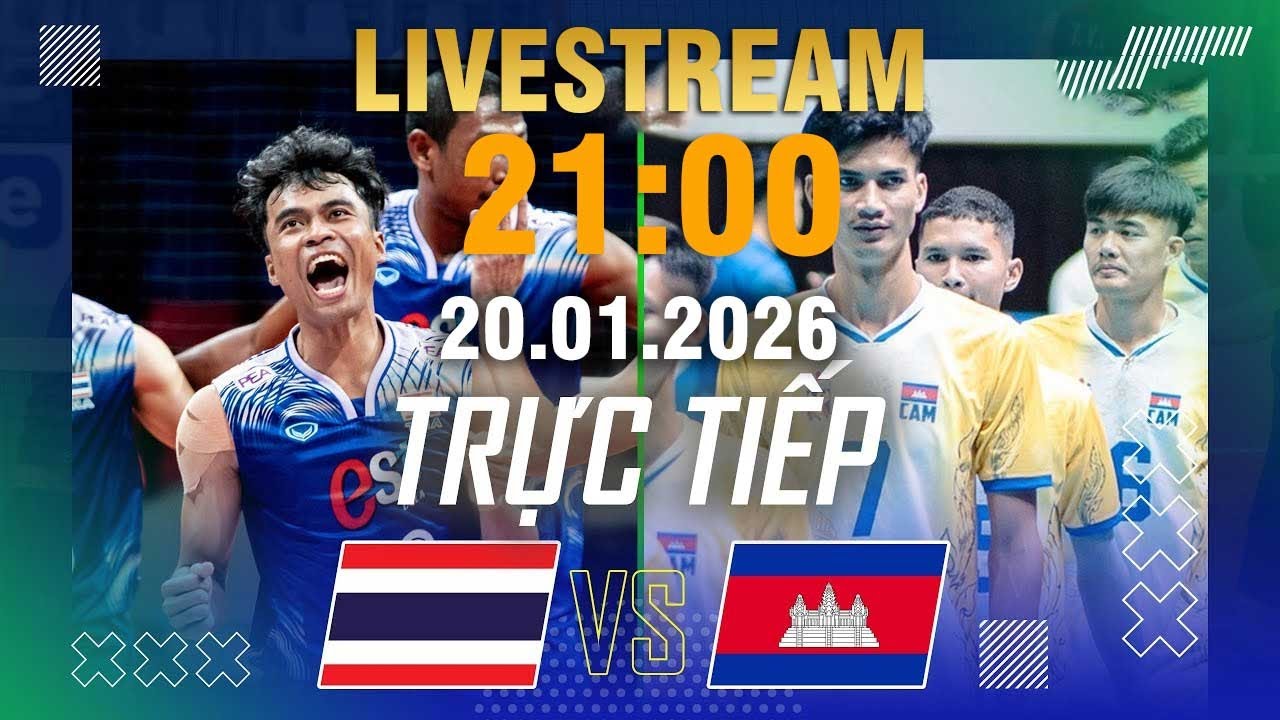 🔴 Cambodia vs Thailand | Đại chiến bóng chuyền nam rực lửa