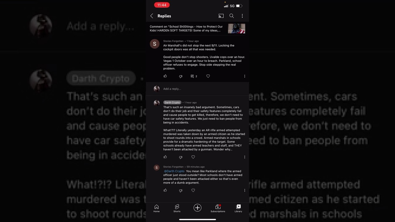 Comment from Last Video & Overall Gun Control versus Target Hardening Debate - Let’s Change Minds!